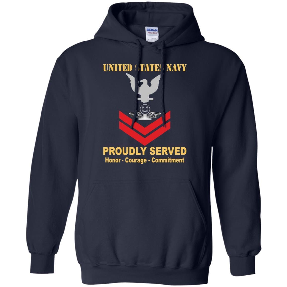 Navy Air Traffic Controller Navy AC E-5 Rating Badges Proudly Served T-Shirt For Men On Front-TShirt-Navy-Veterans Nation