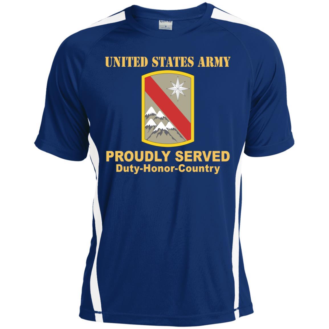 US ARMY 43 SUSTAINMENT BRIGADE- Proudly Served T-Shirt On Front For Men-TShirt-Army-Veterans Nation