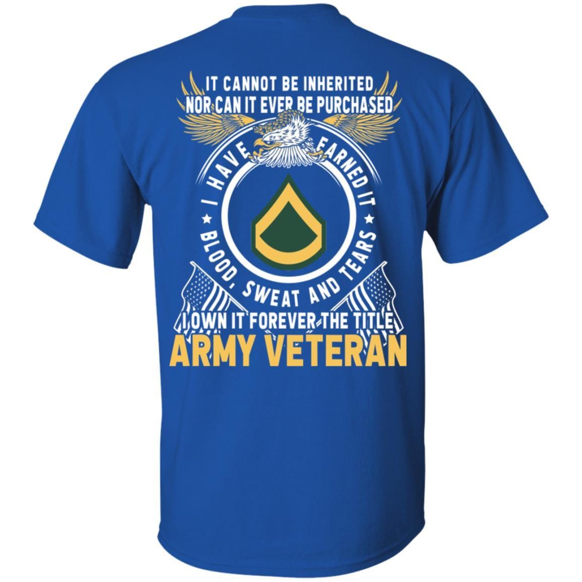 Army E-3 PFC E3 Private First Class Ranks T-Shirt For Men On Back-TShirt-Army-Veterans Nation