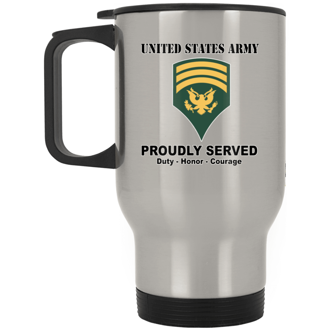 US Army E-7 SPC E7 Specialist Ranks White Coffee Mug - Stainless Travel Mug-Mug-Army-Ranks-Veterans Nation