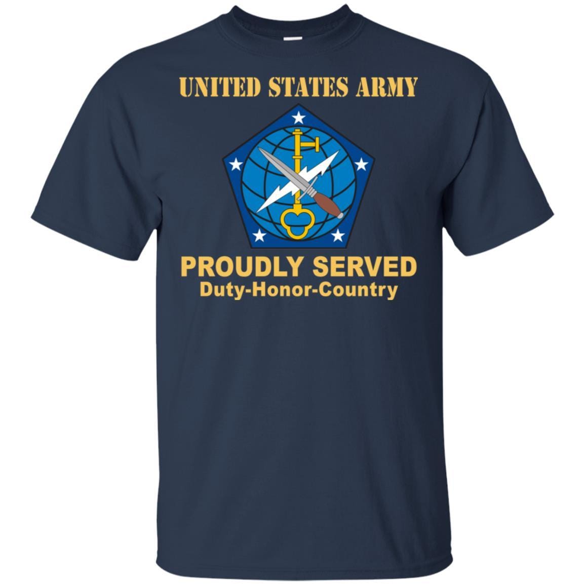 US ARMY 704TH MILITARY INTELLIGENCE BRIGADE- Proudly Served T-Shirt On Front For Men-TShirt-Army-Veterans Nation