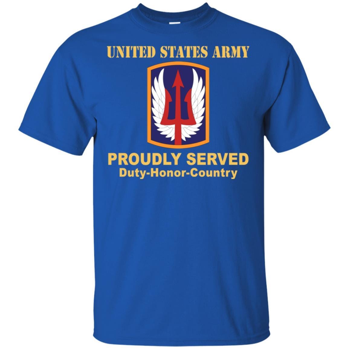 US ARMY 185TH THEATER AVIATION BRIGADE- Proudly Served T-Shirt On Front For Men-TShirt-Army-Veterans Nation