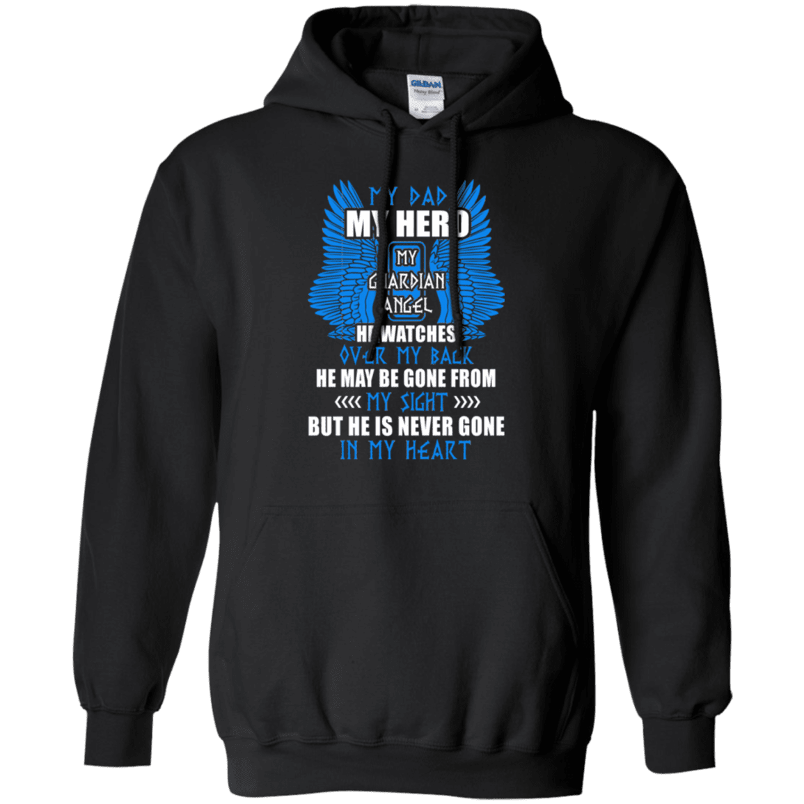 Military T-Shirt "MY DAD IS MY HERO MY GUARDIAN ANGEL"-TShirt-General-Veterans Nation