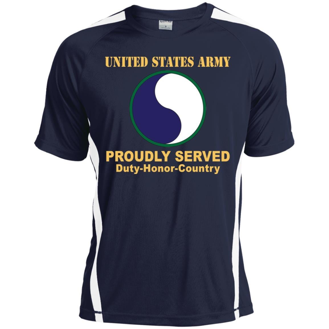 US ARMY 29TH INFANTRY DIVISION CSIB - Proudly Served T-Shirt On Front For Men-TShirt-Army-Veterans Nation