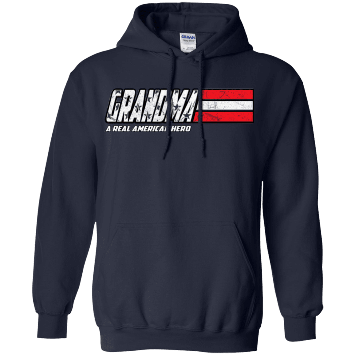 Military T-Shirt "Grandma - A Real American Hero - Men" Front-TShirt-General-Veterans Nation