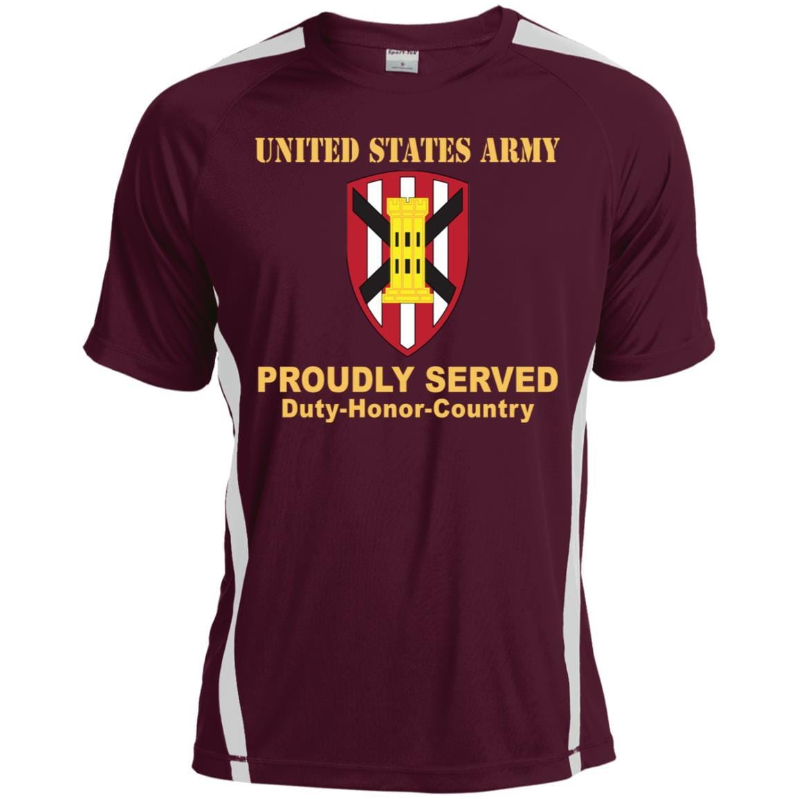 US ARMY 7TH ENGINEER BRIGADE- Proudly Served T-Shirt On Front For Men-TShirt-Army-Veterans Nation