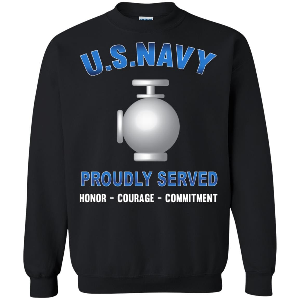 Navy Utilitiesman Navy UT - Proudly Served T-Shirt For Men On Front-TShirt-Navy-Veterans Nation