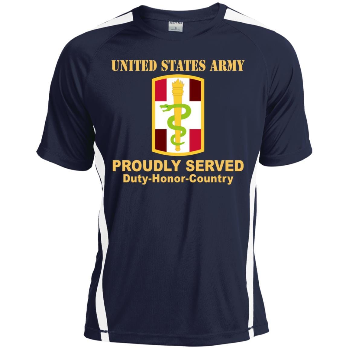 US ARMY 330TH MEDICAL BRIGADE- Proudly Served T-Shirt On Front For Men-TShirt-Army-Veterans Nation