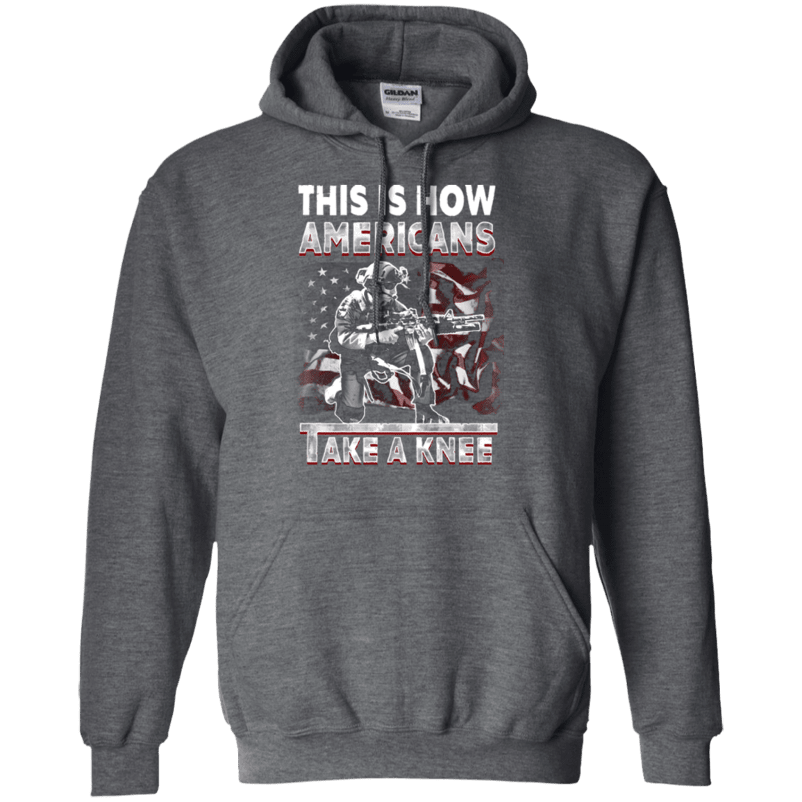 Military T-Shirt "This Is How Americans Take A Knee"-TShirt-General-Veterans Nation