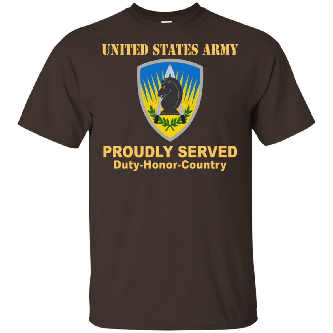 US ARMY 650 MILITARY INTELLIGENCE GROUP- Proudly Served T-Shirt On Front For Men-TShirt-Army-Veterans Nation