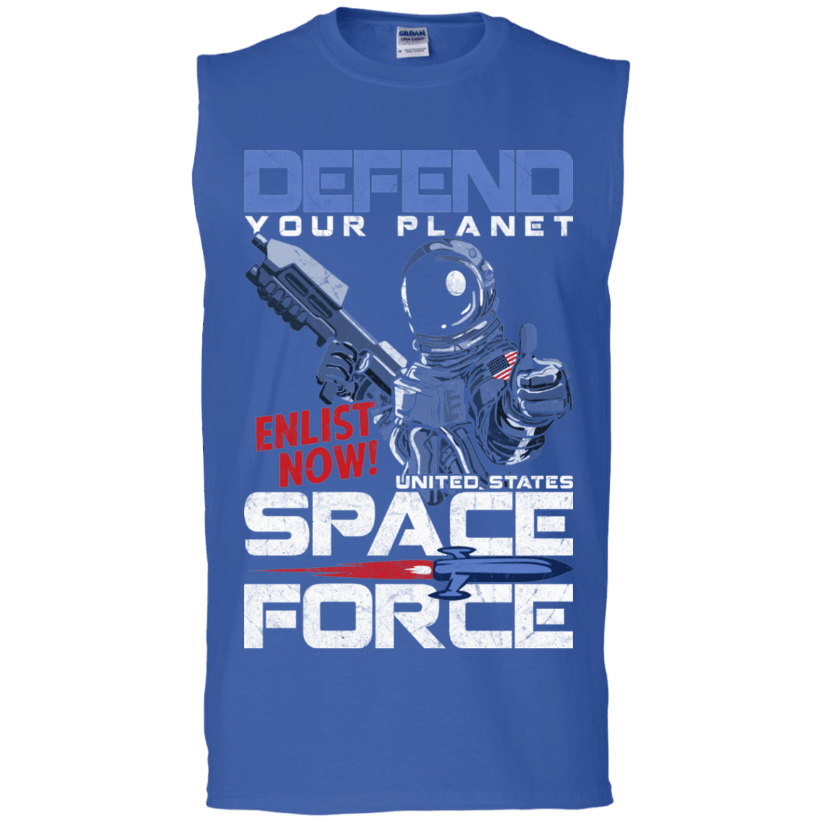 Military T-Shirt "Defend Your Planet Space Force Men" Front-TShirt-General-Veterans Nation