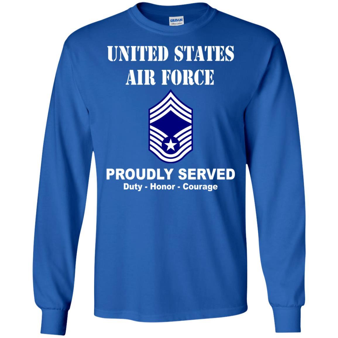 US Air Force E-9 Chief Master Sergeant CMSgt E9 Noncommissioned Officer Ranks Men Front T Shirt For Air Force-TShirt-USAF-Veterans Nation