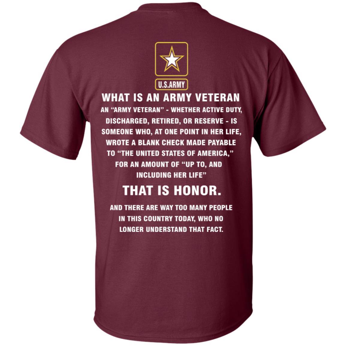 US Army T-Shirt "- What Is An Army Veteran "-TShirt-Army-Veterans Nation