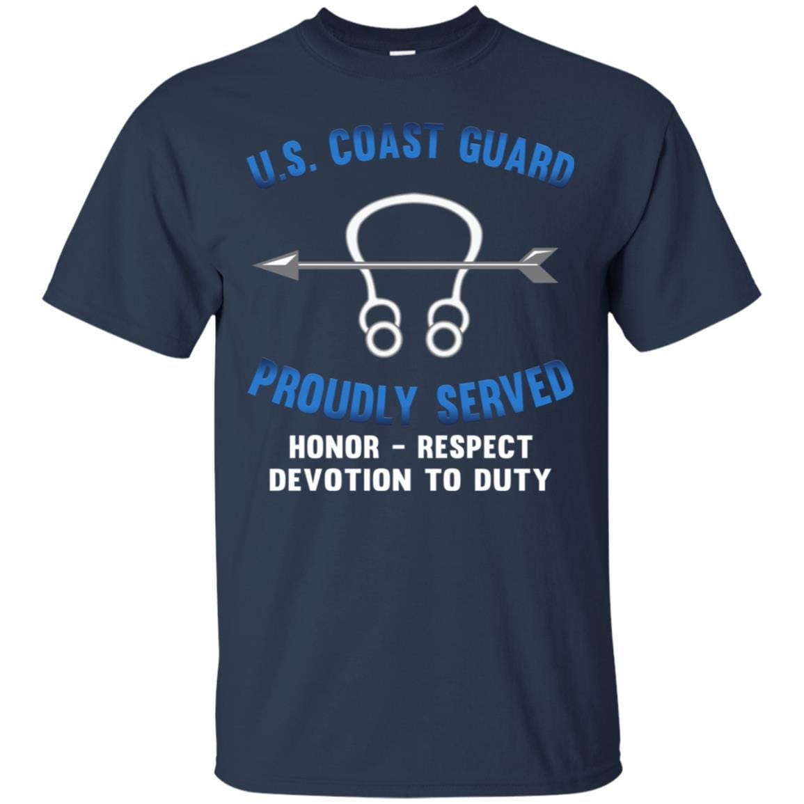 US Coast Guard Sonar Technician ST Logo Proudly Served T-Shirt For Men On Front-TShirt-USCG-Veterans Nation