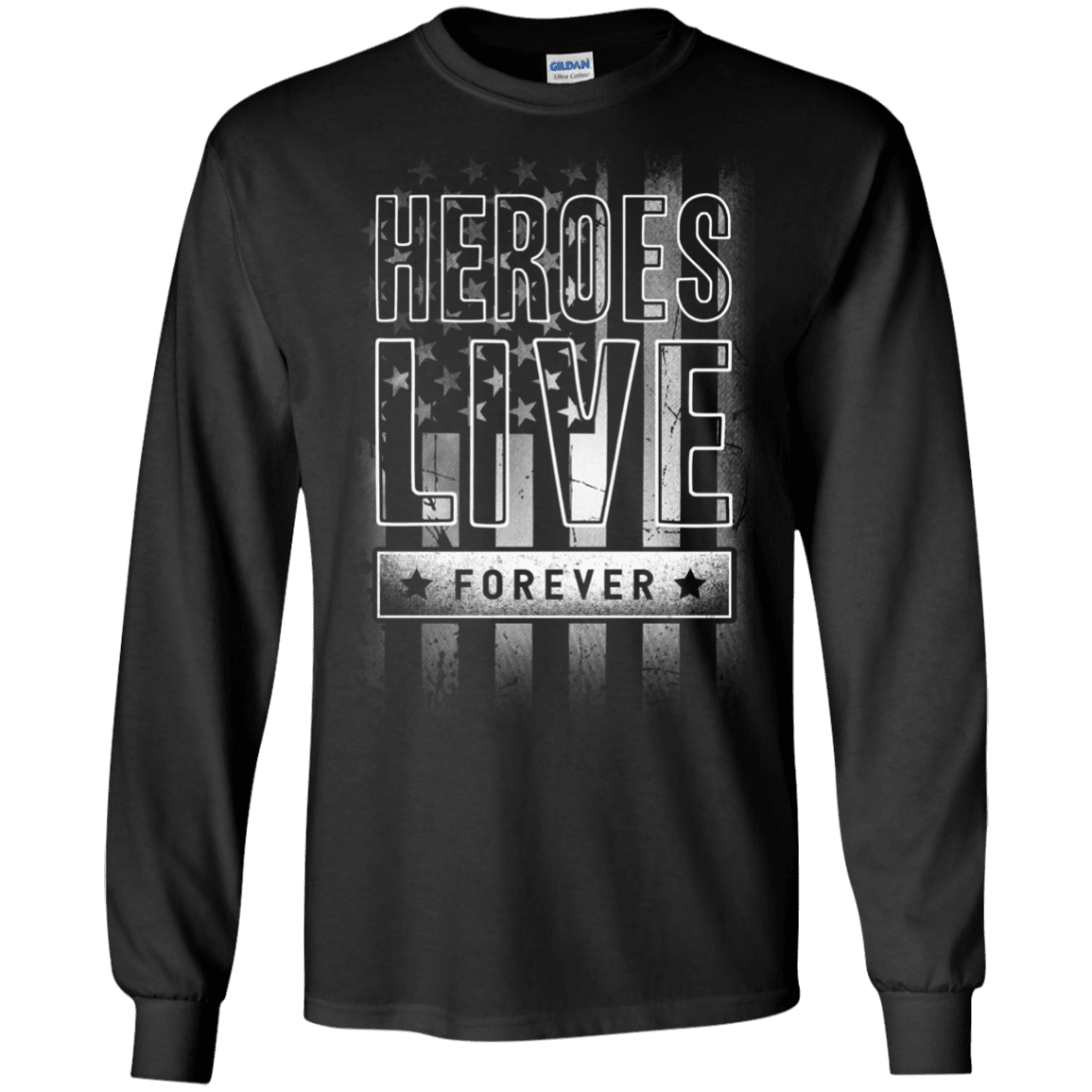 Military T-Shirt "Heroes Live Forever"-TShirt-General-Veterans Nation