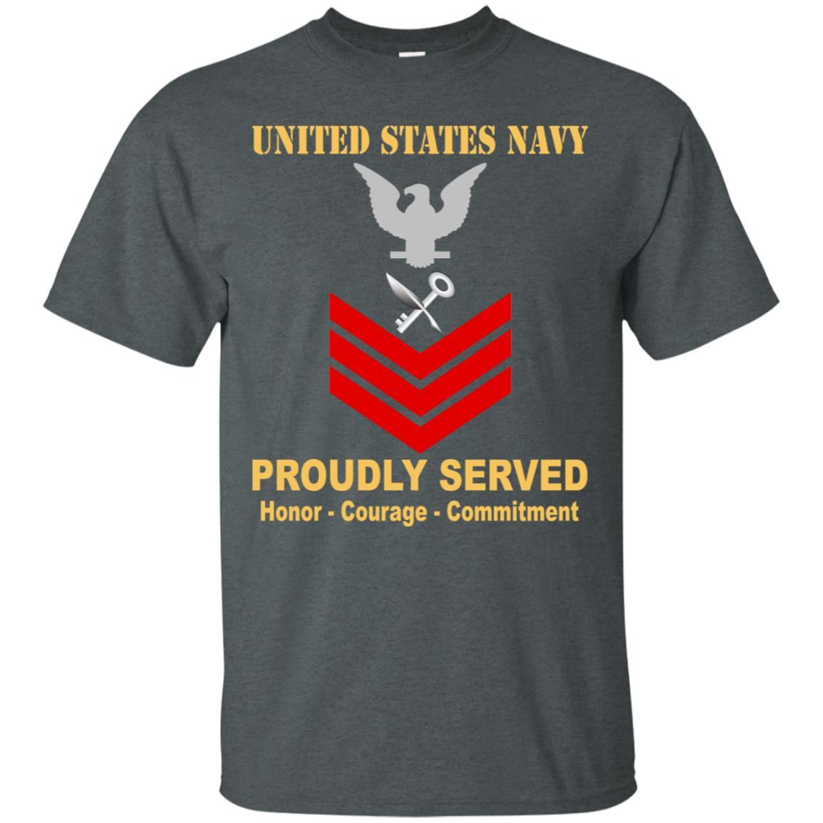 Navy Ship's Serviceman Navy SH E-6 Rating Badges Proudly Served T-Shirt For Men On Front-TShirt-Navy-Veterans Nation