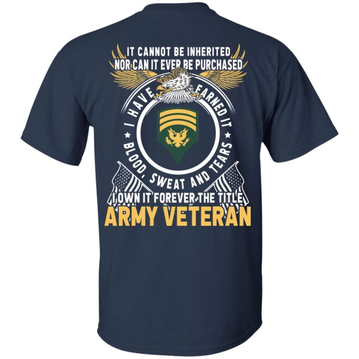 US Army E-7 SPC E7 Specialist Ranks T-Shirt For Men On Back-TShirt-Army-Veterans Nation