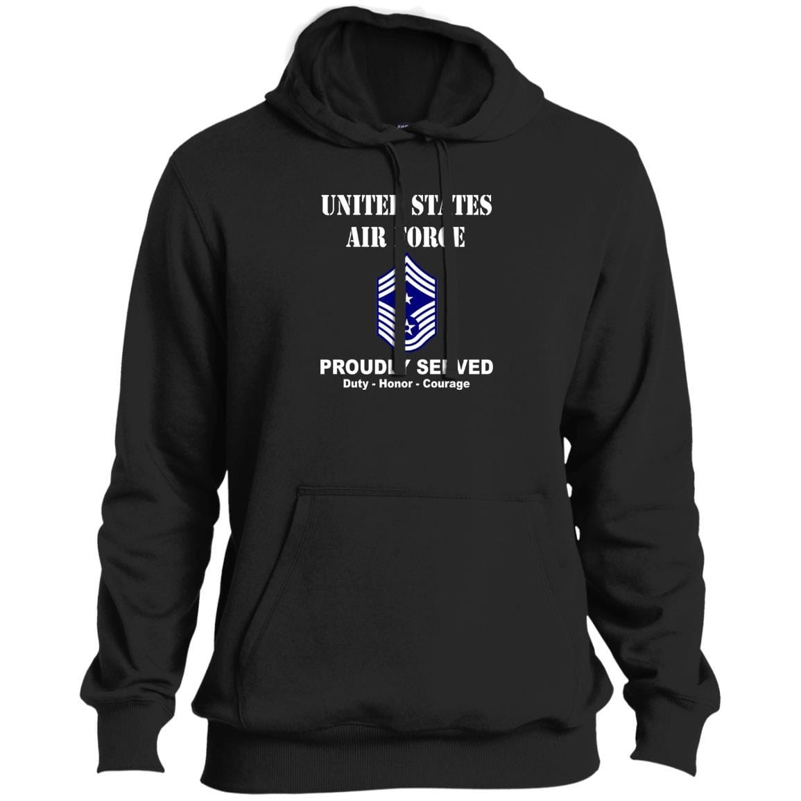 US Air Force E-9 Command Chief Master Sergeant CCM E9 Noncommissioned Officer Ranks T shirt Sport-Tek Tall Pullover Hoodie - T-Shirt-TShirt-USAF-Veterans Nation