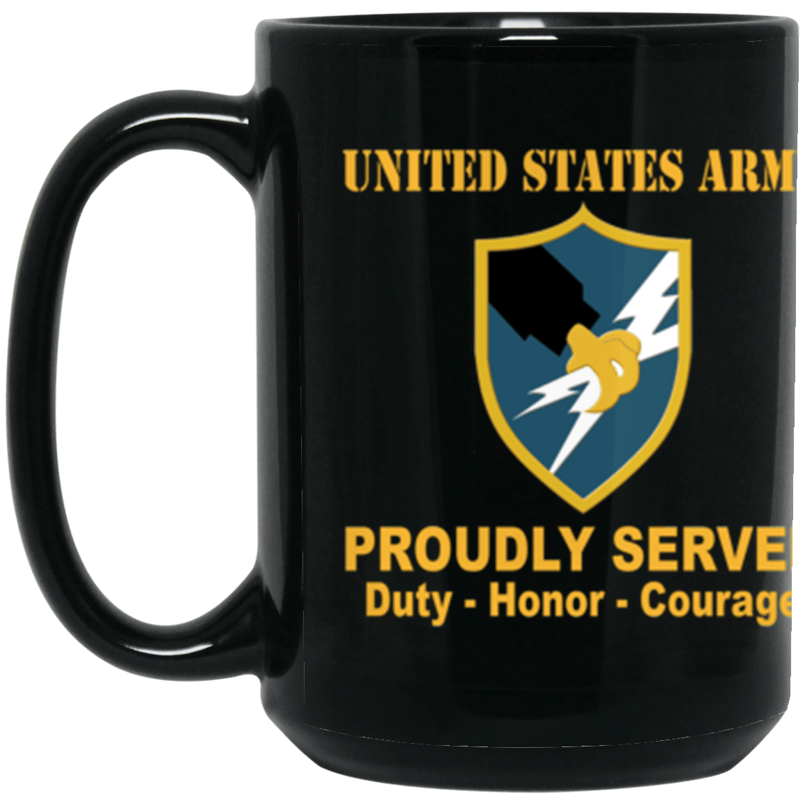 US Army Security Agency Proudly Served Core Values 15 oz. Black Mug-Drinkware-Veterans Nation