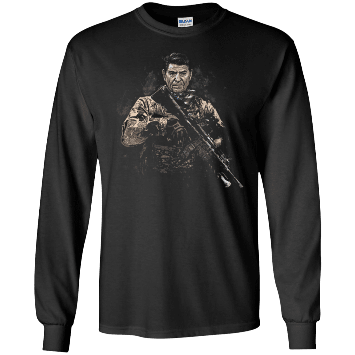 Military T-Shirt "Ronald Reagan Soldier Presidents"-TShirt-General-Veterans Nation