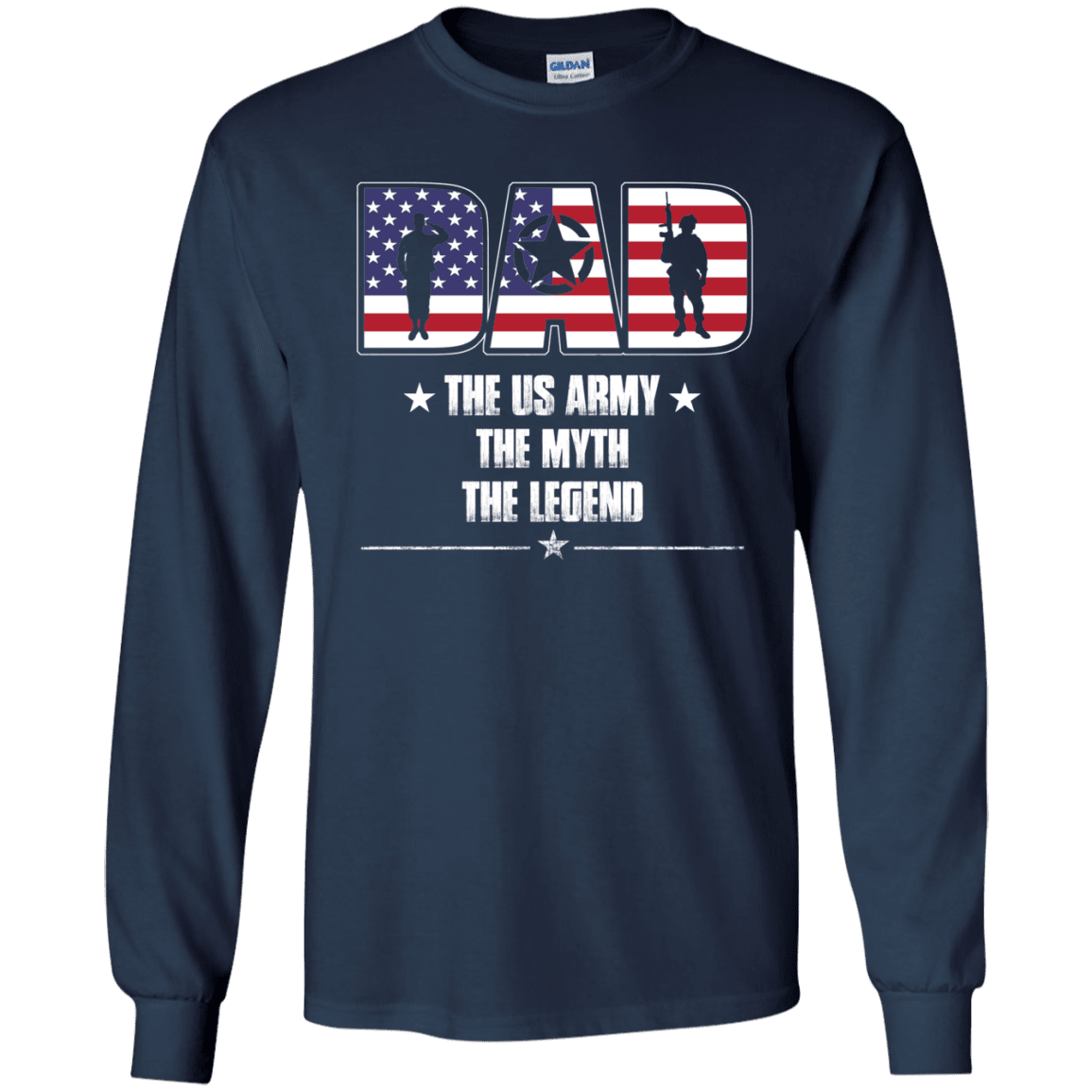 US Army Legend Dad Front T Shirts-TShirt-Army-Veterans Nation