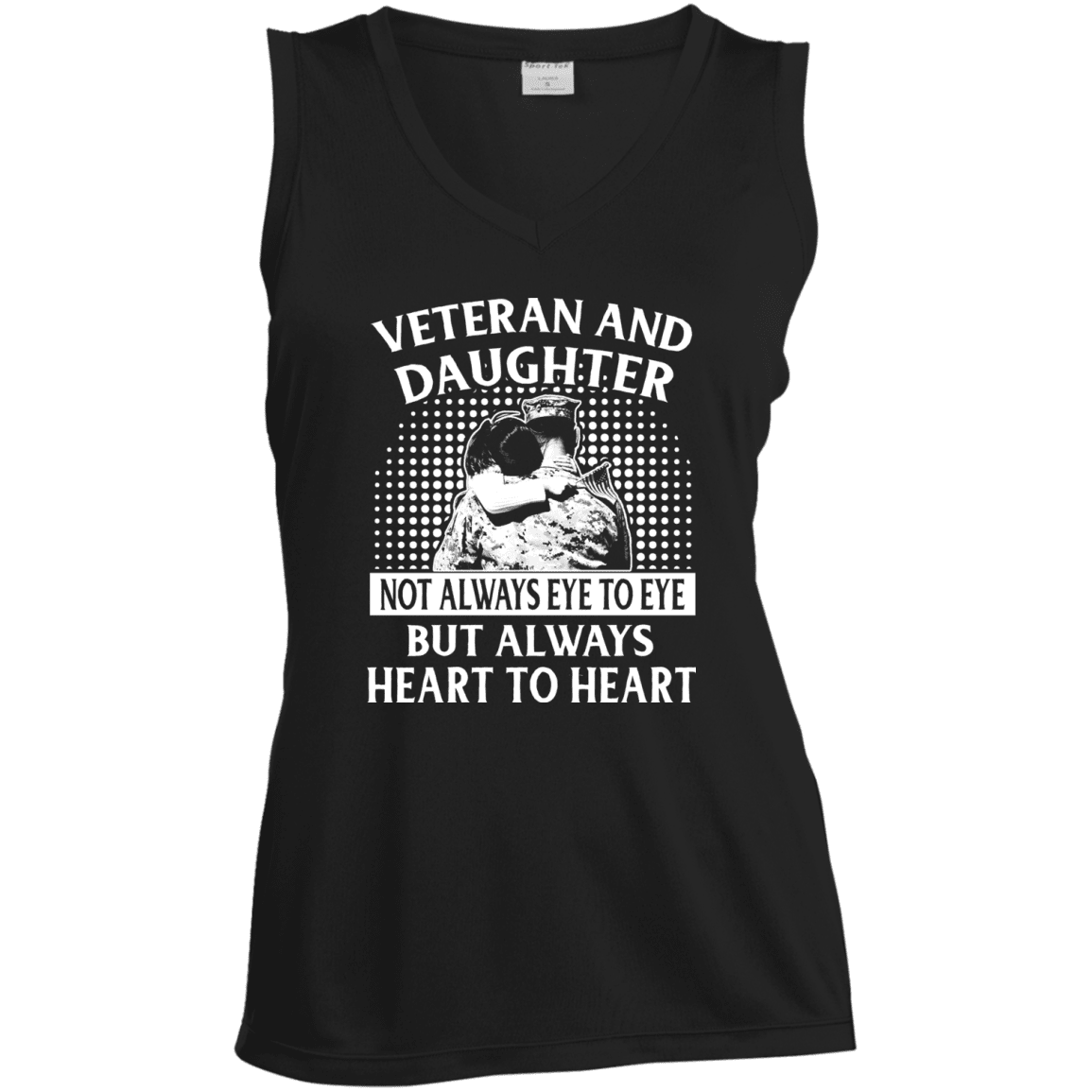 Military T-Shirt "Veteran And Daughter Always Heart To Heart"-TShirt-General-Veterans Nation