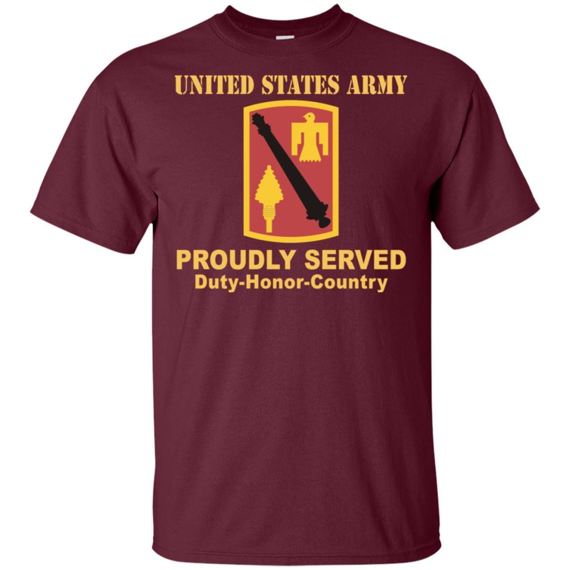 US ARMY 45 FIRES BRIGADE- Proudly Served T-Shirt On Front For Men-TShirt-Army-Veterans Nation