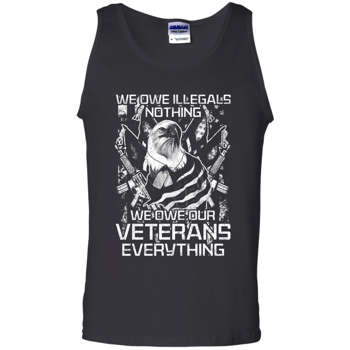 Military T-Shirt "We Owe Our Veterans Everything Men" Front-TShirt-General-Veterans Nation