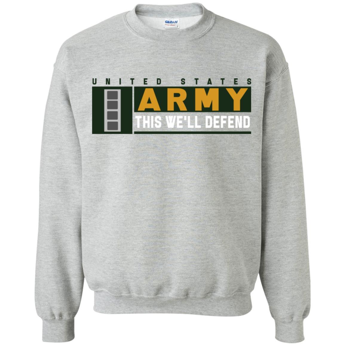 US Army W-4 This We Will Defend Long Sleeve - Pullover Hoodie-TShirt-Army-Veterans Nation