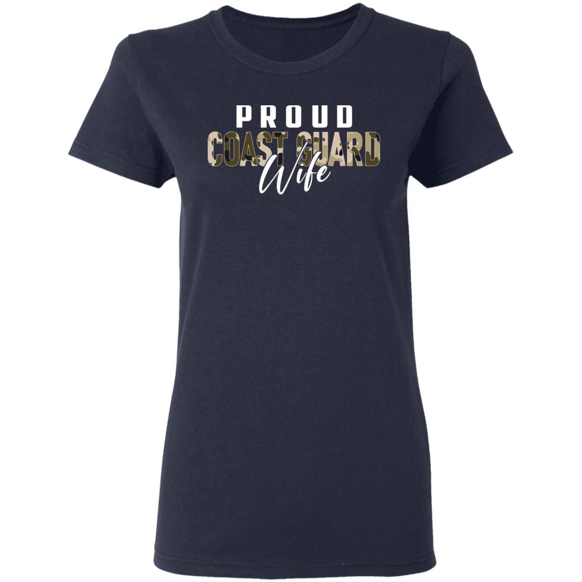 T-Shirt Proud Coast Guard Wife Gildan Ladies' 5.3 oz.-T-Shirts-Veterans Nation