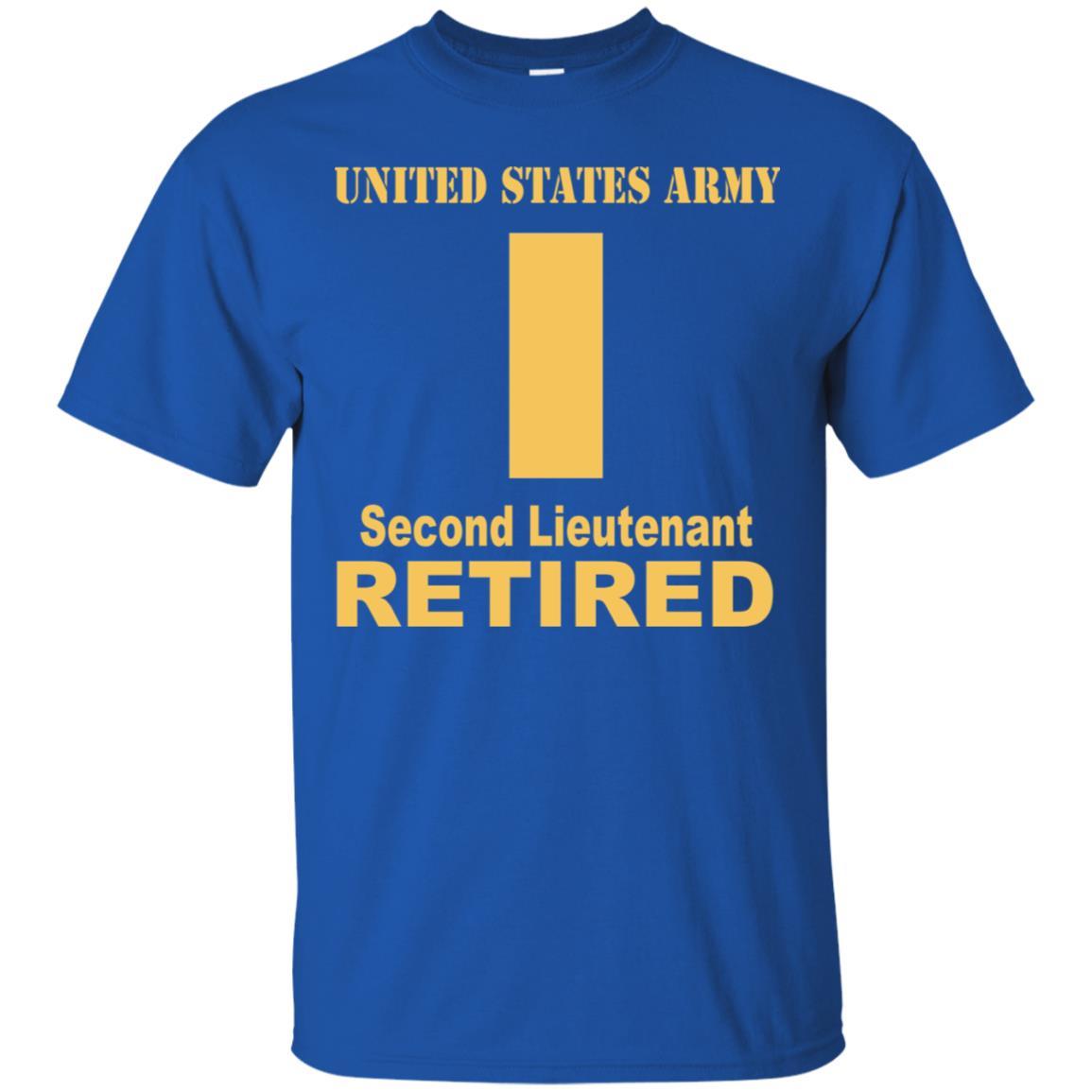 US Army O-1 Second Lieutenant O1 2LT Commissioned Officer Retired Men T Shirt On Front-TShirt-Army-Veterans Nation