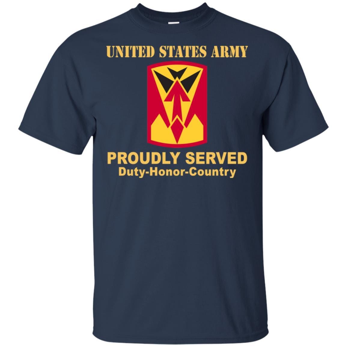 US ARMY 35TH AIR DEFENSE ARTILLERY BRIGADE CSIB - Proudly Served T-Shirt On Front For Men-TShirt-Army-Veterans Nation