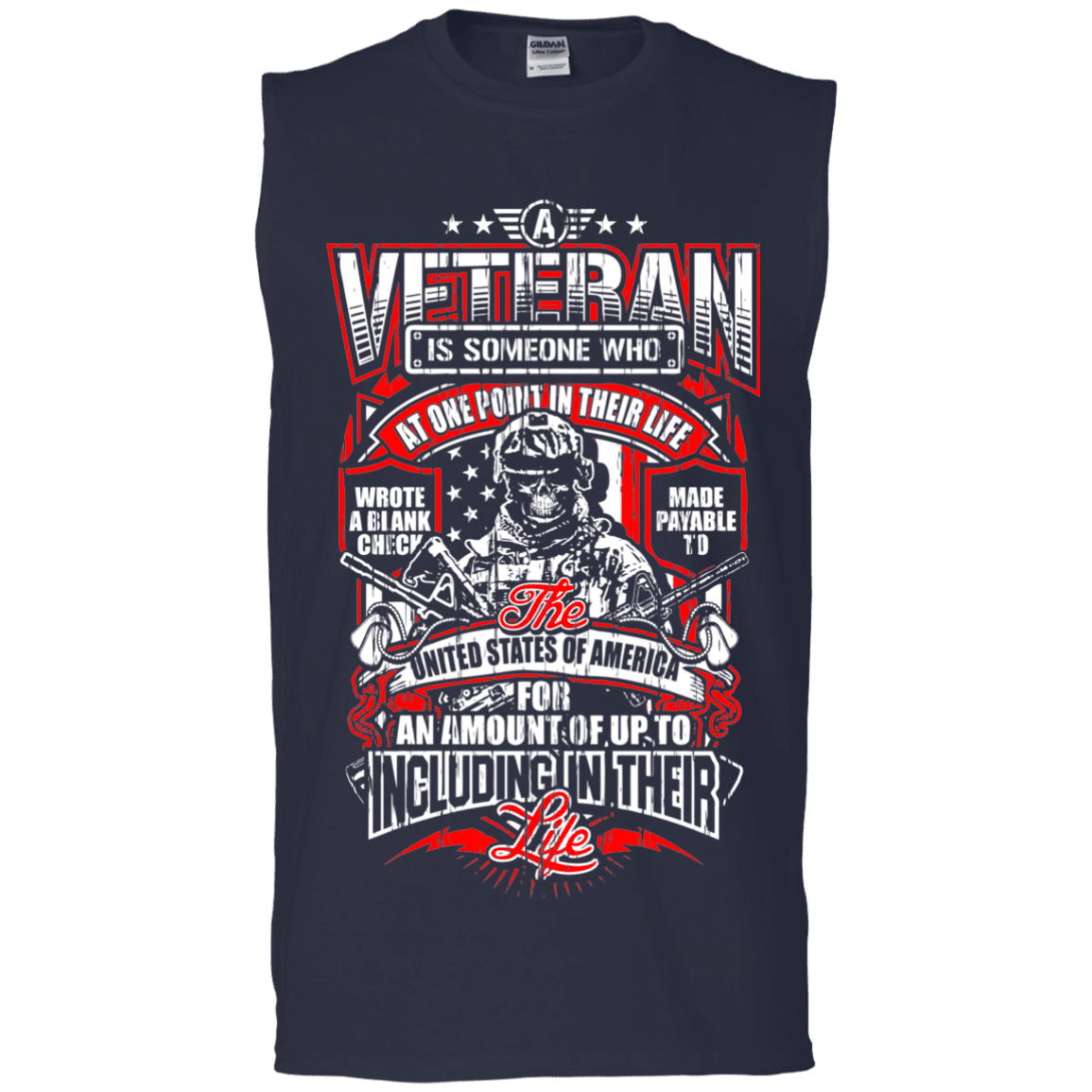 Military T-Shirt "A Veteran Men" Front-TShirt-General-Veterans Nation