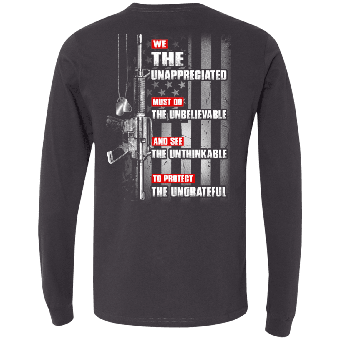 Military T-Shirt "UNAPPRECIATED VETERAN" - Men Back-TShirt-General-Veterans Nation