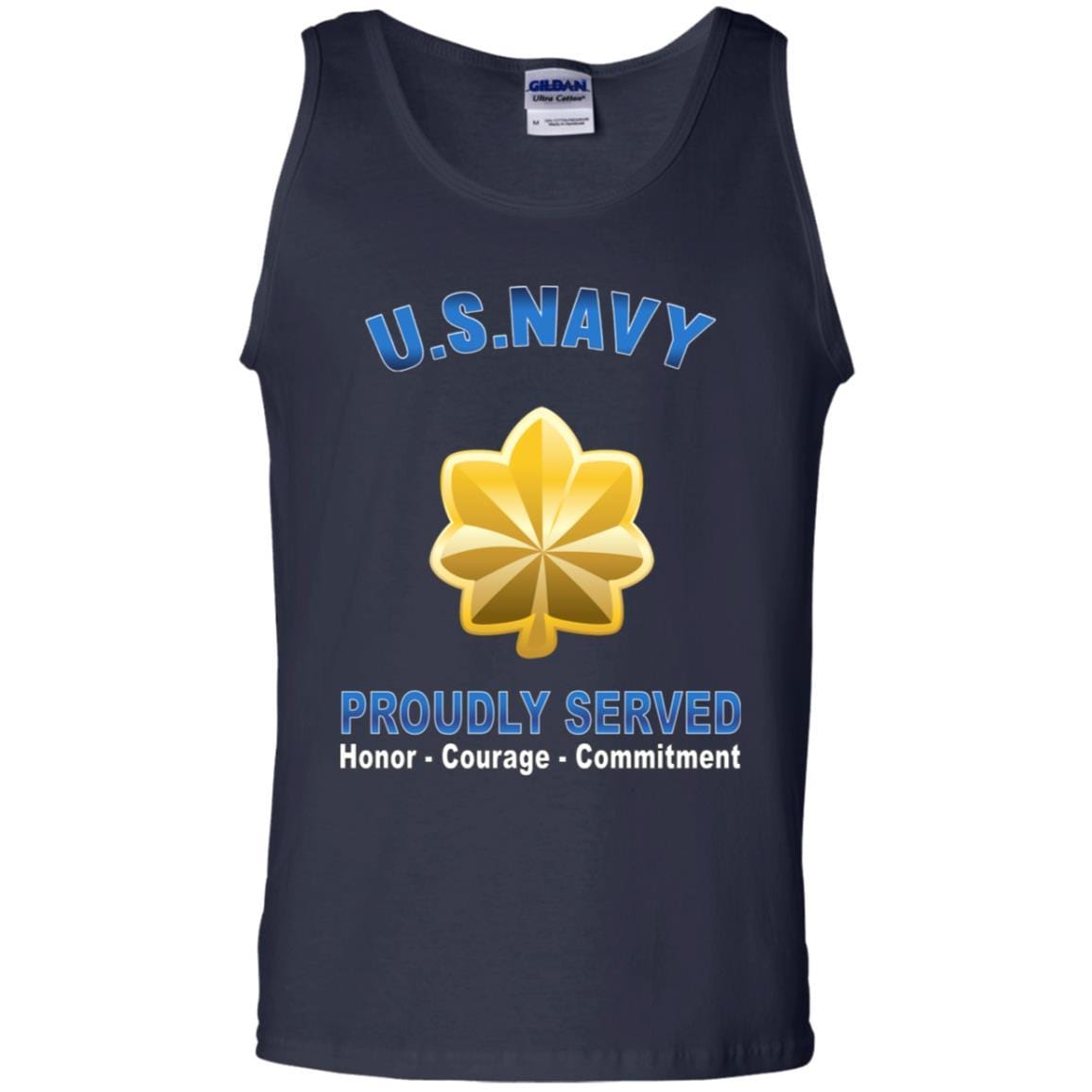 US Navy O-4 Lieutenant Commander O4 LCDR Junior Officer Proudly Served T-Shirt On Front-Apparel-Veterans Nation