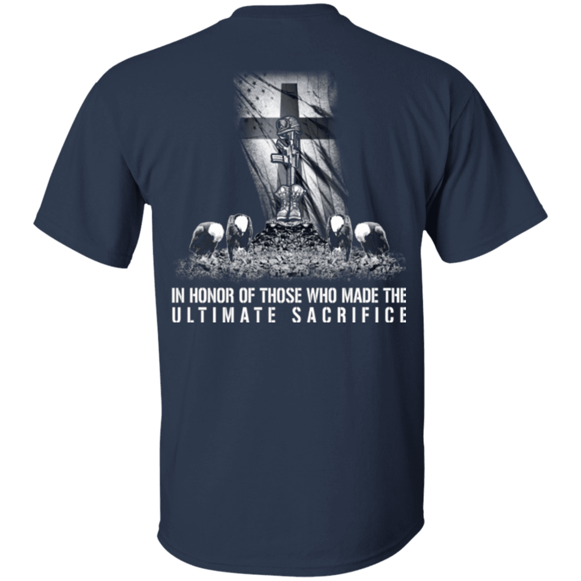 Military T-Shirt "Veteran - In Honor of Those Who Made The Ultimate Sacrifice"-TShirt-General-Veterans Nation