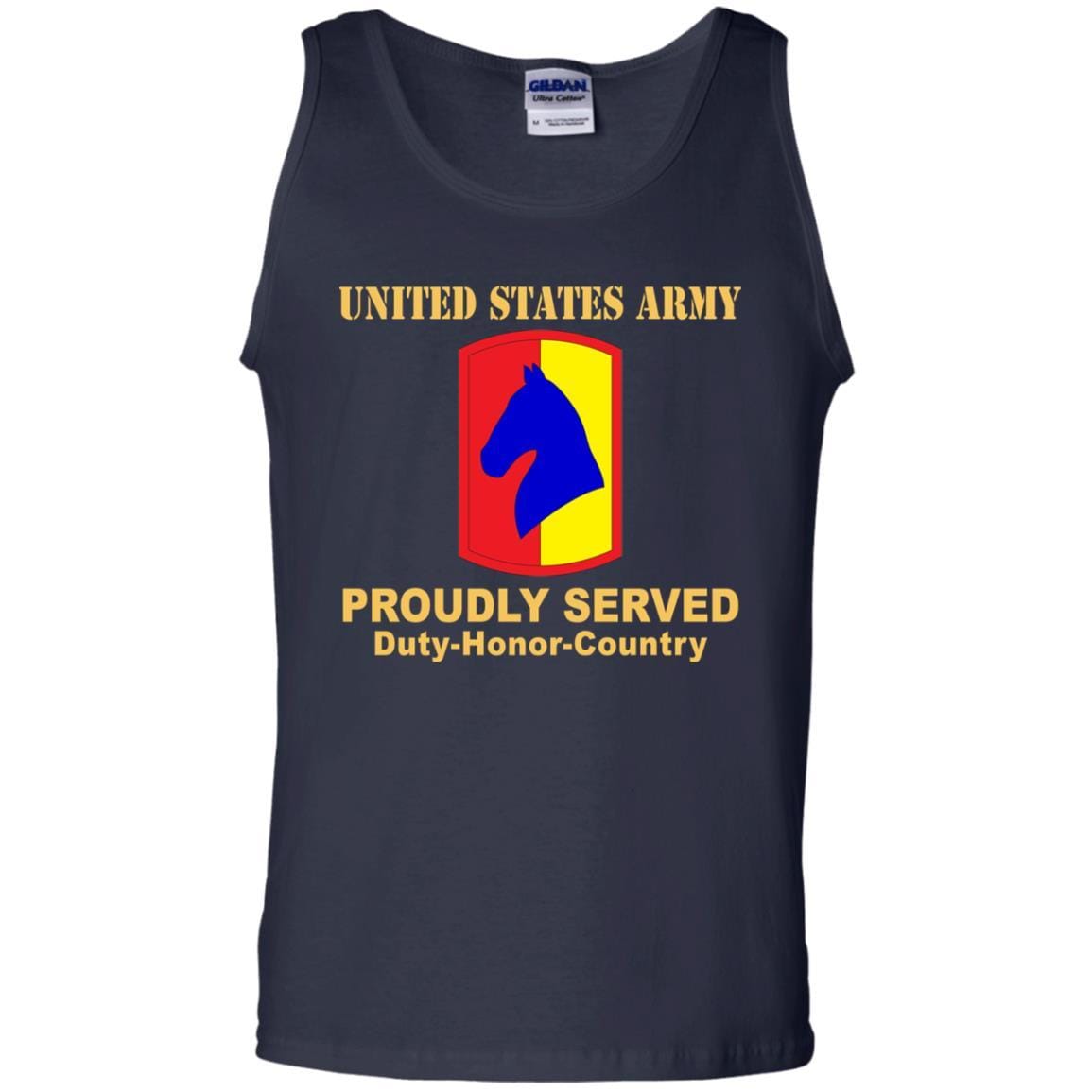 US ARMY 138TH FIRES BRIGADE- Proudly Served T-Shirt On Front For Men-TShirt-Army-Veterans Nation