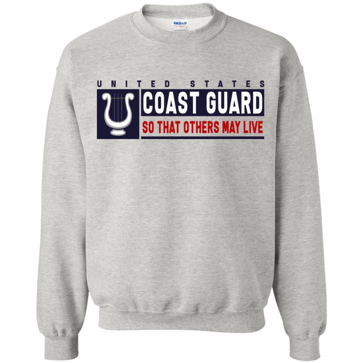 US Coast Guard Musician MU Logo- So that others may live Long Sleeve - Pullover Hoodie-TShirt-USCG-Veterans Nation