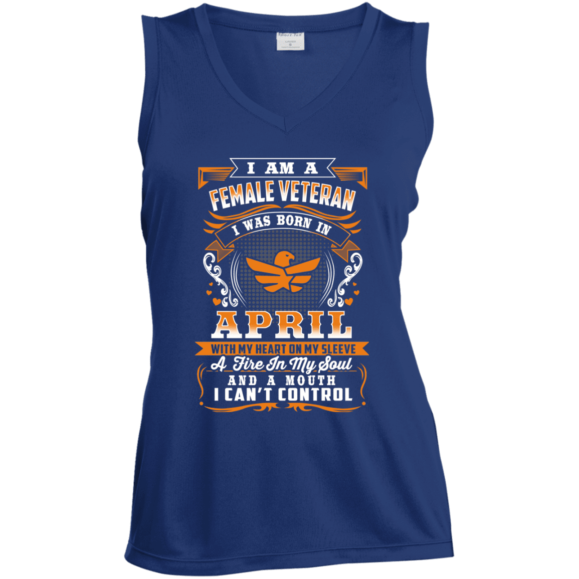 Military T-Shirt "Female Veteran Born In April"-TShirt-General-Veterans Nation
