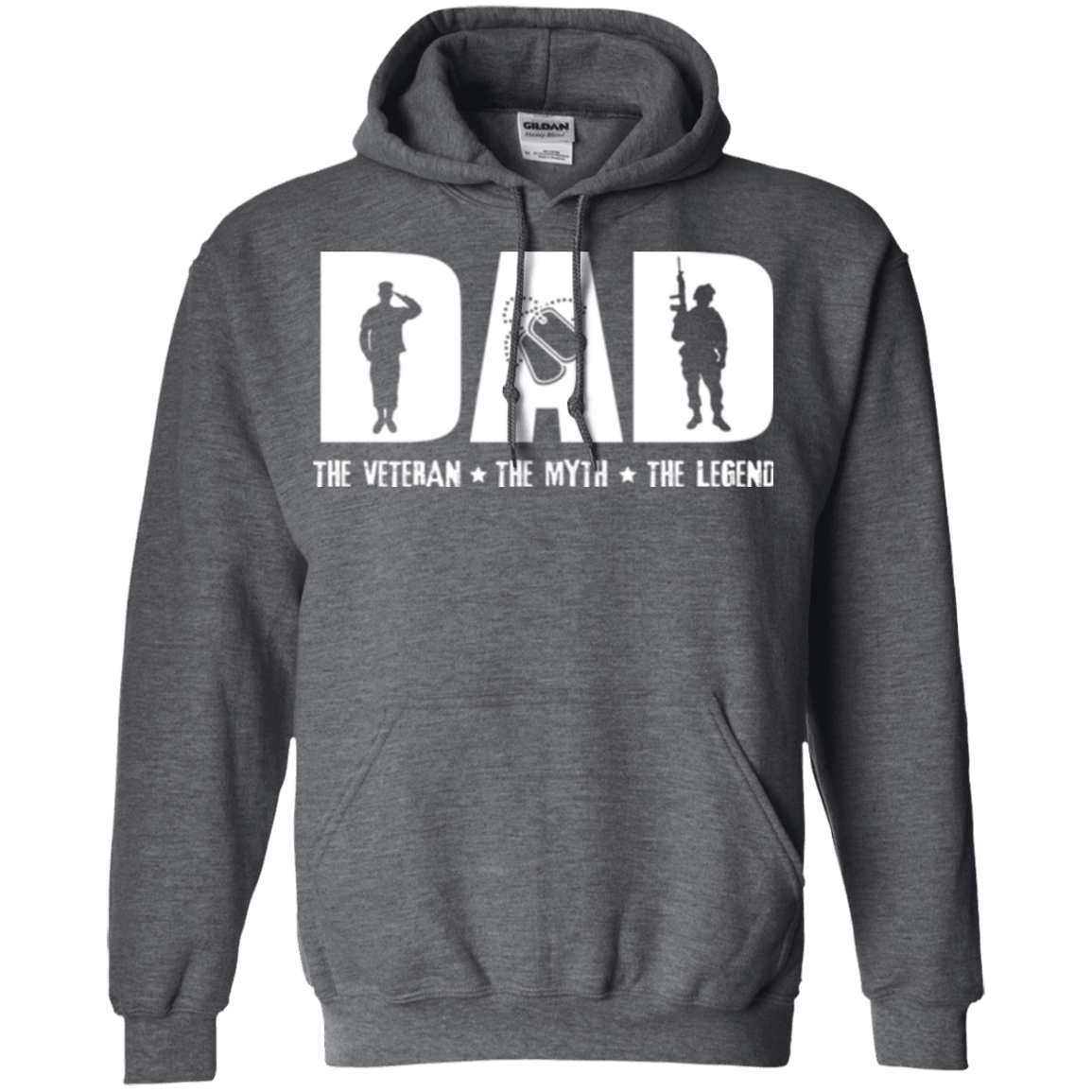 Military T-Shirt "DAD THE VETERAN - THE MYTH - THE LEGEND"-TShirt-General-Veterans Nation