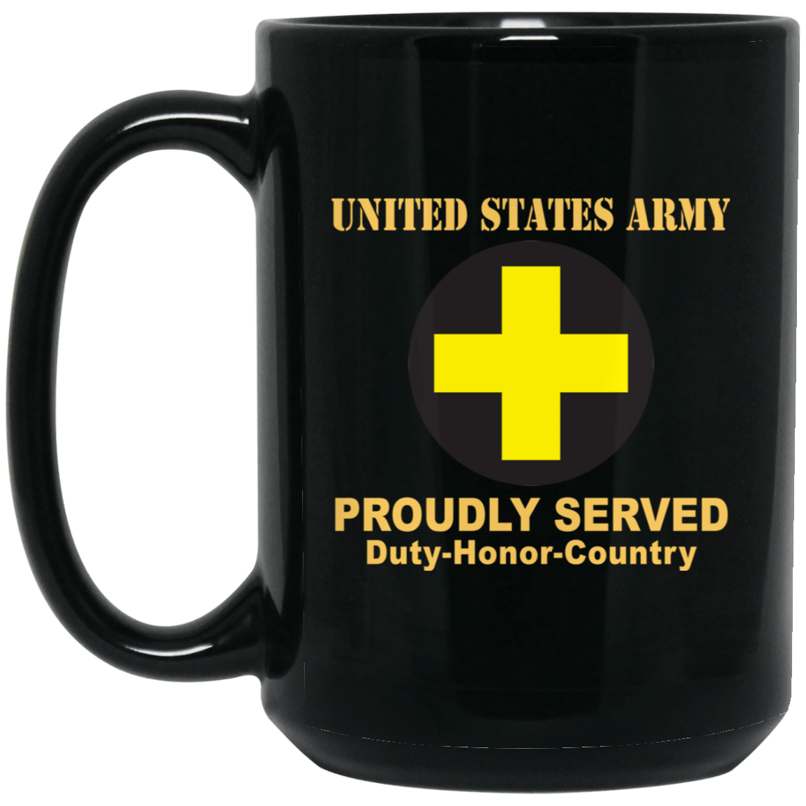 US ARMY 33RD INFANTRY BRIGADE COMBAT TEAM CSIB - 11 oz - 15 oz Black Mug-Mug-Army-CSIB-Veterans Nation