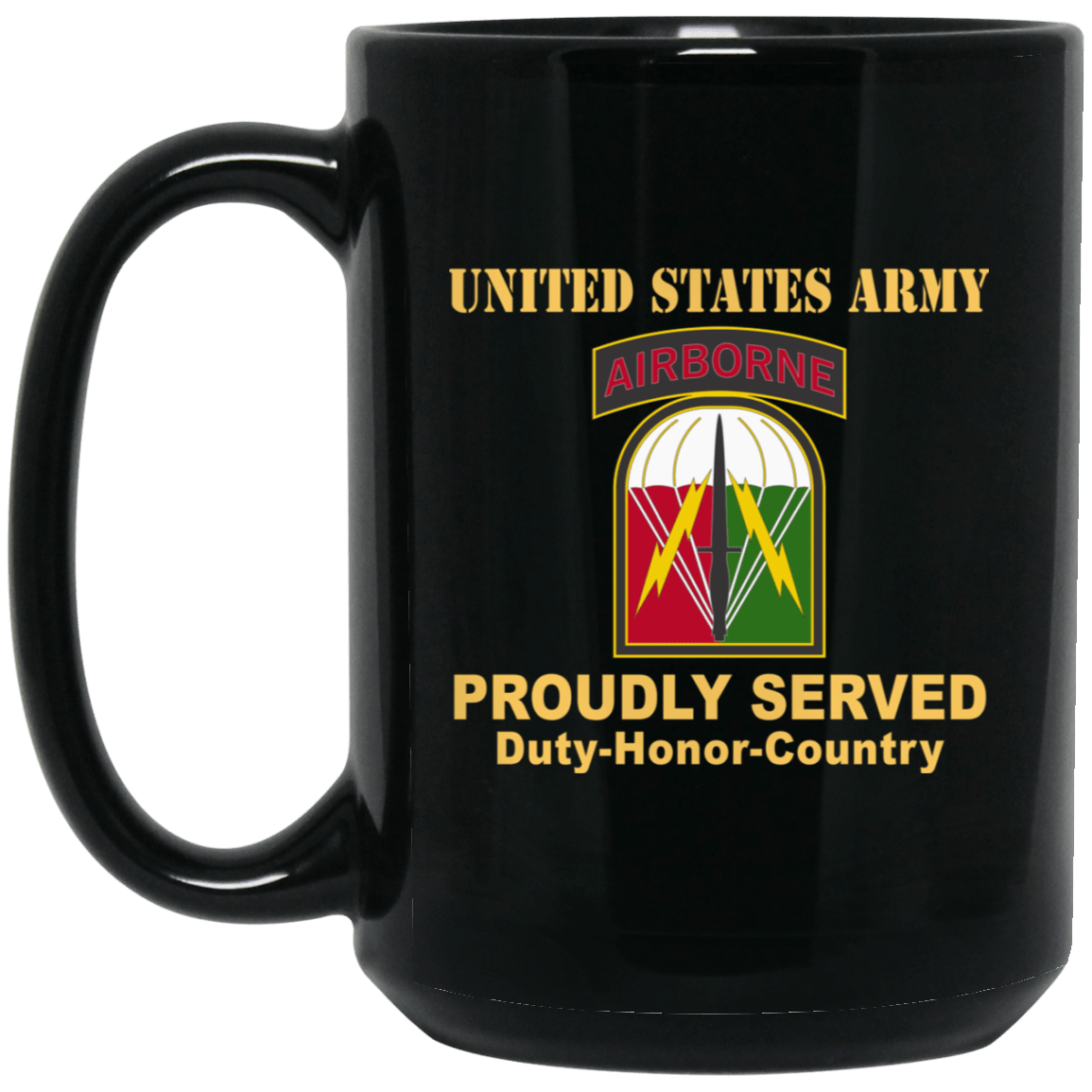 US ARMY 528 SUSTAINMENT BRIGADE- 11 oz - 15 oz Black Mug-Mug-Army-CSIB-Veterans Nation