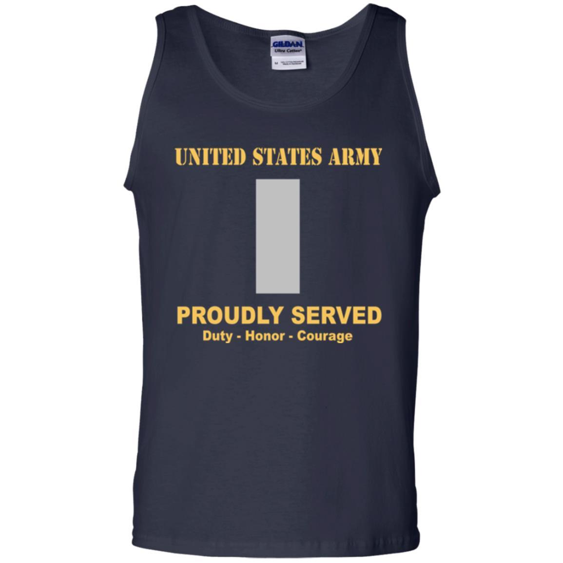 US Army O-2 First Lieutenant O2 1LT Commissioned Officer Ranks Men Front Shirt US Army Rank-TShirt-Army-Veterans Nation