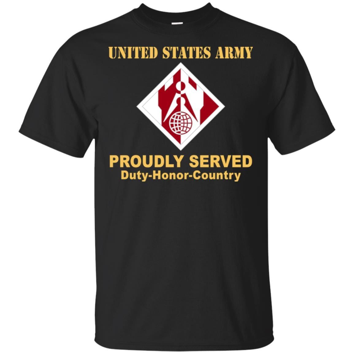 US ARMY CSIB CORPS OF ENGINEER- Proudly Served T-Shirt On Front For Men-TShirt-Army-Veterans Nation