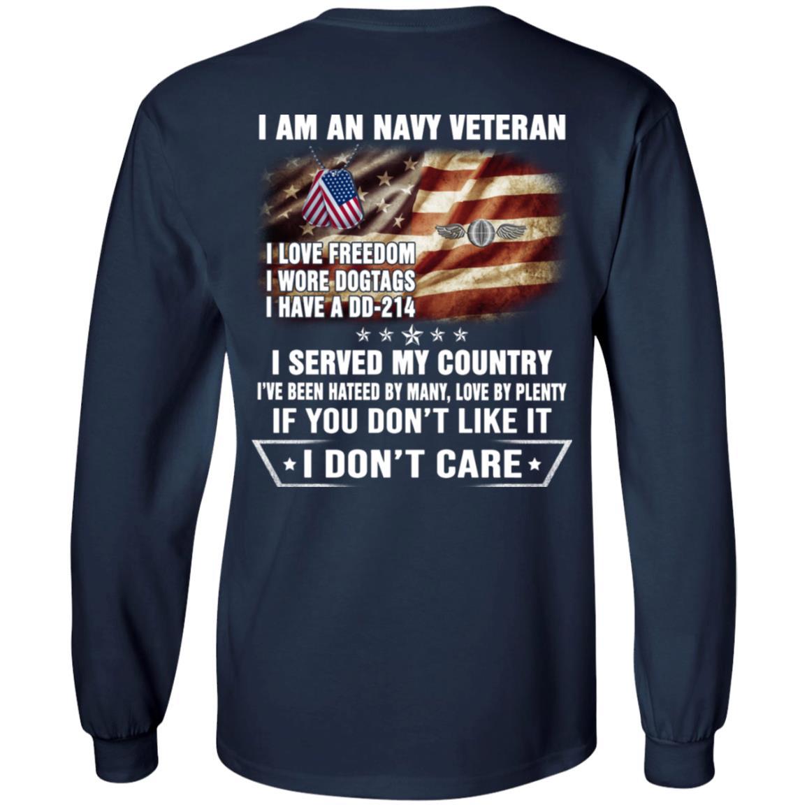 I Am An Navy Aviation Electricians Mate Navy AE Veteran T-Shirt On Back-TShirt-Navy-Veterans Nation