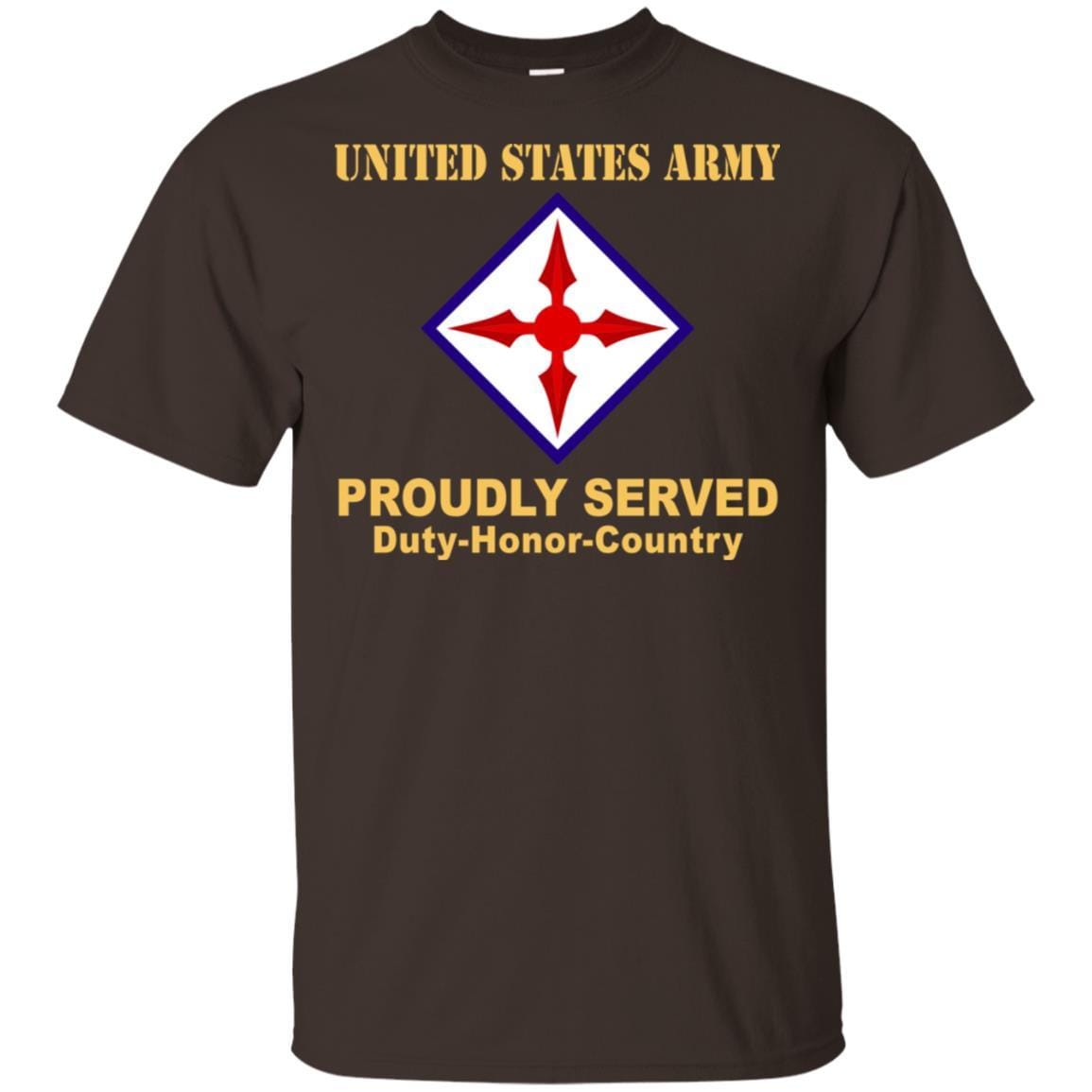 US ARMY 77 AVIATION BRIGADE- Proudly Served T-Shirt On Front For Men-TShirt-Army-Veterans Nation