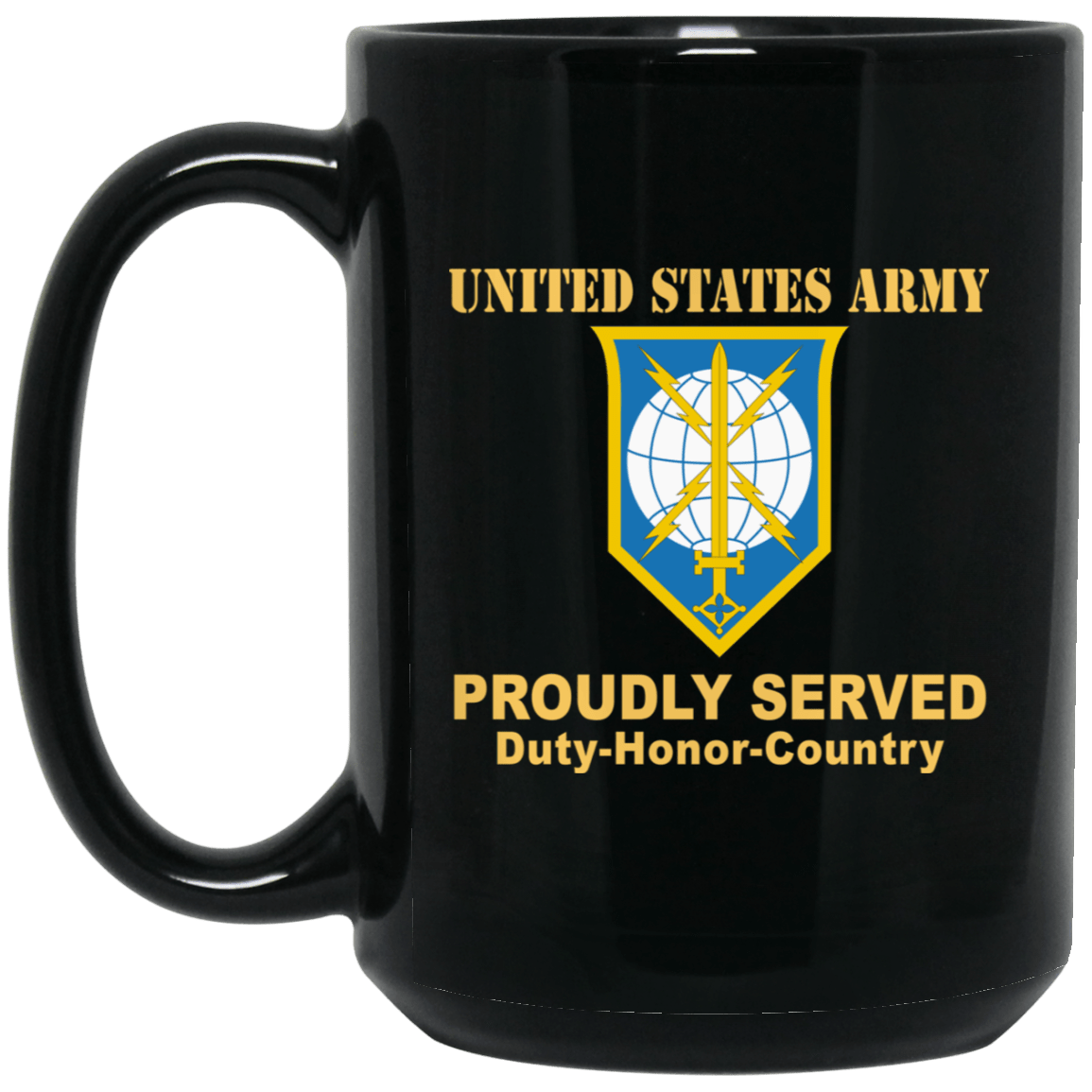 US ARMY CSIB MILITARY INTELLIGENCE READINESS COMMAND- 11 oz - 15 oz Black Mug-Mug-Army-CSIB-Veterans Nation