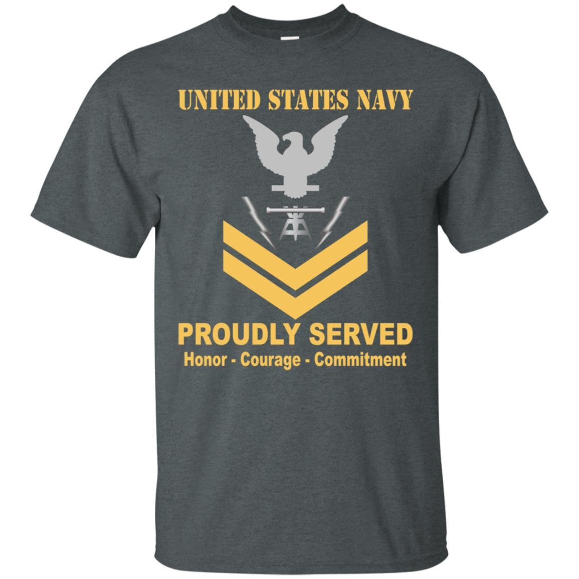 Navy Fire Controlman Navy FC E-5 Rating Badges Proudly Served T-Shirt For Men On Front-TShirt-Navy-Veterans Nation