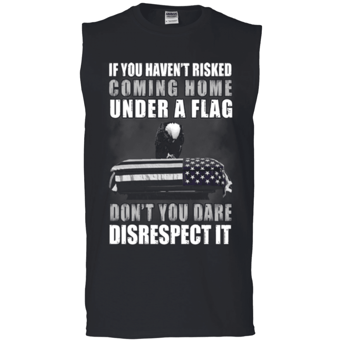 Military T-Shirt "Under A Flag Disrespect It"-TShirt-General-Veterans Nation