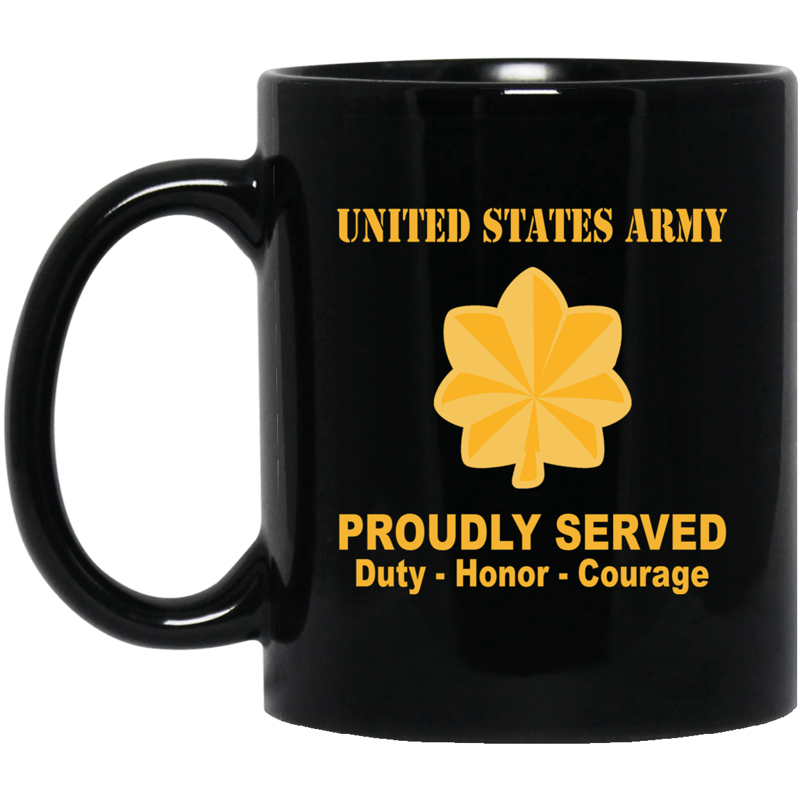 US Army O-4 Major O4 MAJ Field Officer Ranks Proudly Served Black Mug Black Mug-Mug-Army-Ranks-Veterans Nation